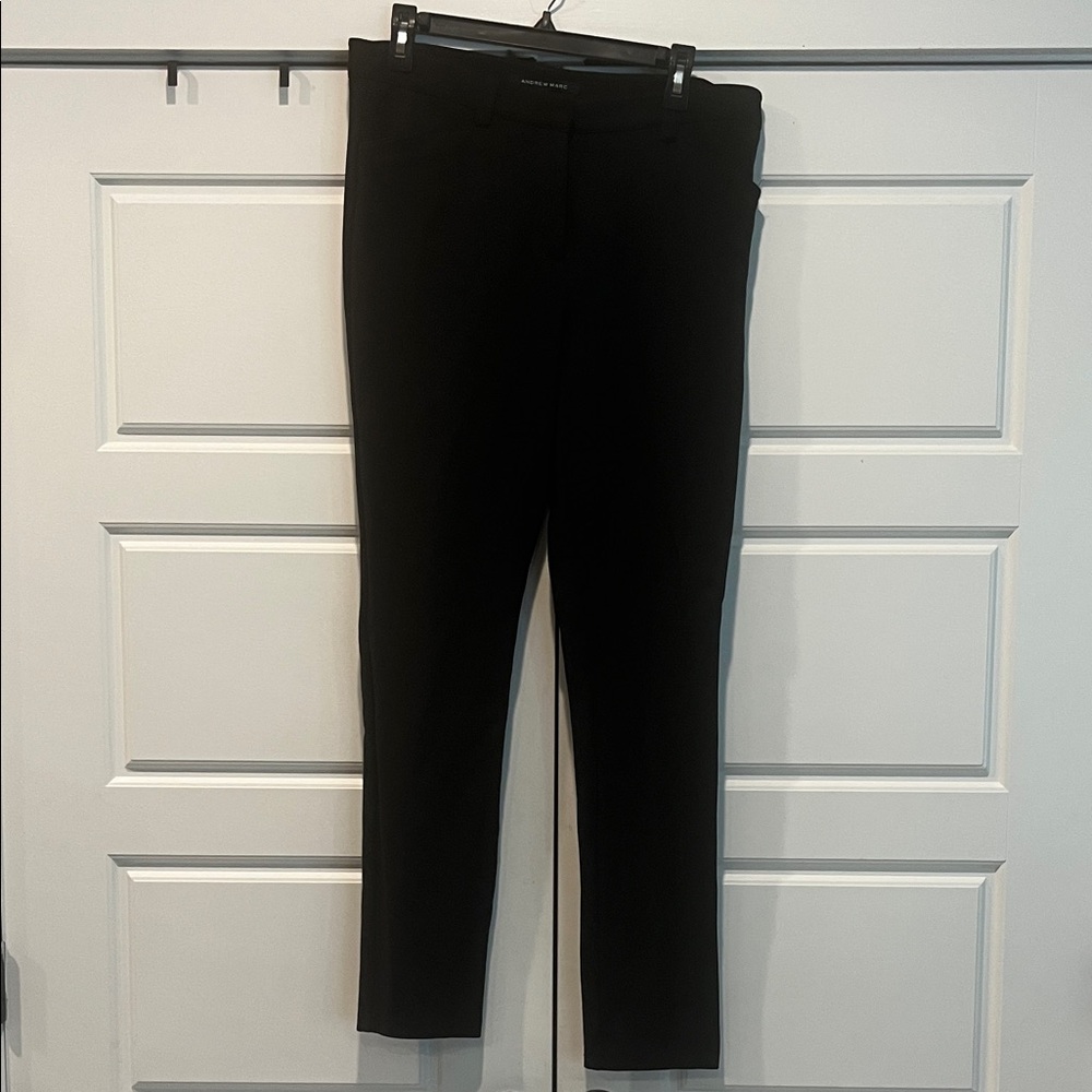 Andrew Marc Sleek Black Ankle Pants
